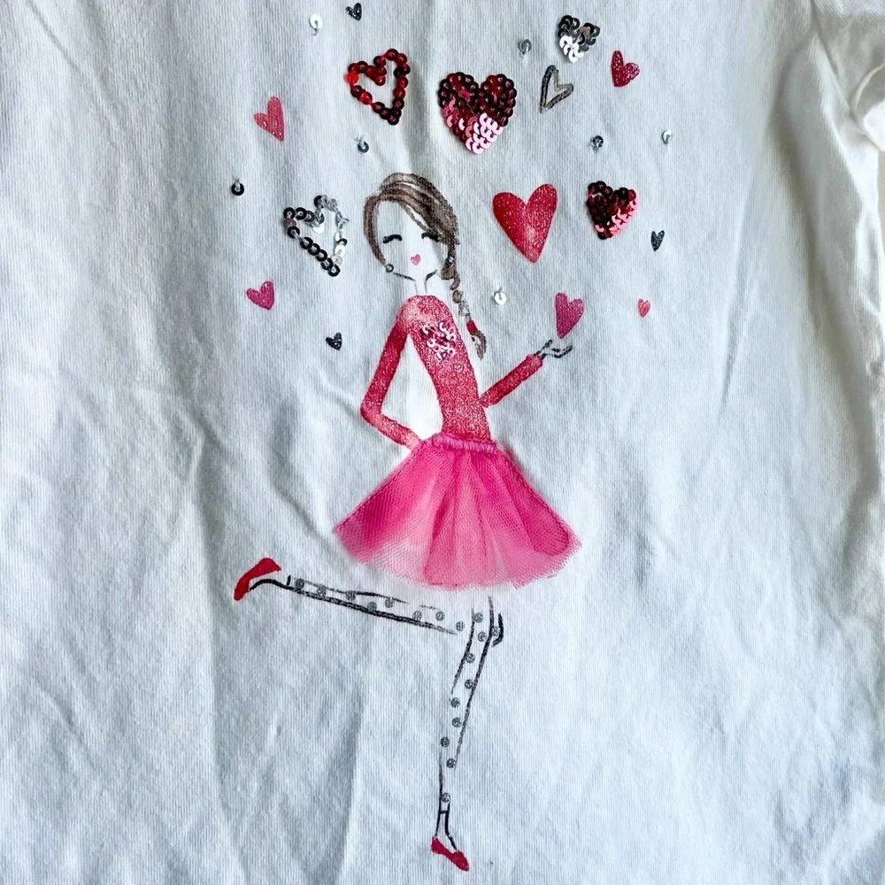 Gymboree Hearts and Tutu Shirt - Picture 2 of 3